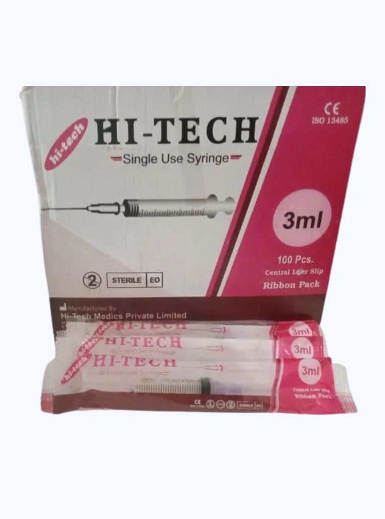 Steril Hypo Disposable 3ml Syringe (24G × 1")